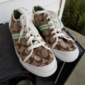 Coach Green Stripe Sneakers